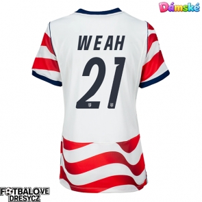 Spojené státy Timothy Weah #21 Dámské Domácí Dres MS 2026 Krátký Rukáv
